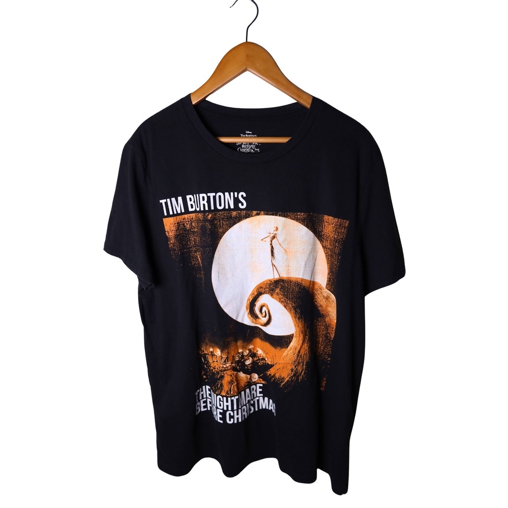 Disney Nightmare Before Christmas Jack Skellington Graphic Tee Black XL Exc